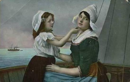 A Dutch woman and a child