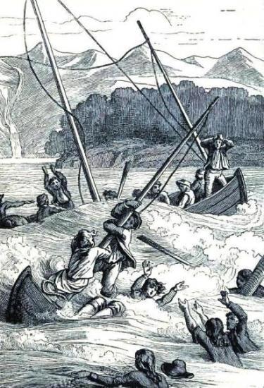 Shipwreck scene