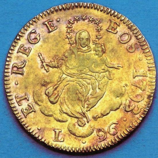 One of the gold coins recovered from the Pollux