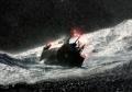 A ship in the cold ocean