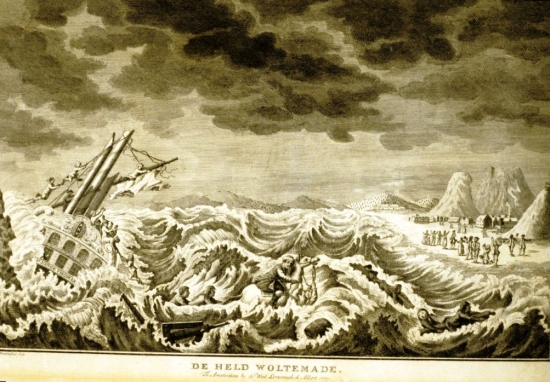 Ship lost in high seas