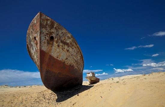 Ship on the sand