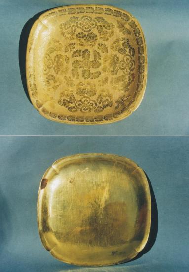 Gold with Indian swastika
